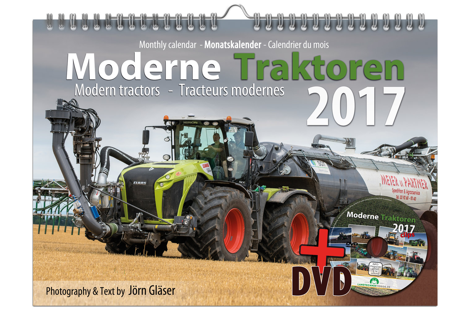 Modern Tractors Monthly Calendar 2017 + Video-DVD